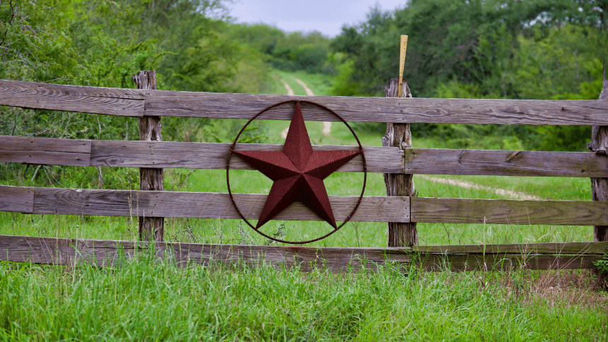 Farm fence with texas star